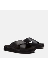 Sandale Timberland "CASCO COVE SLIDE SANDAL", Herren, Gr. 45, blk full grain, Leder, Schuhe Sandale, aus Timberland Premium Leder