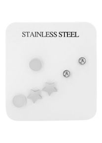 Adelia&acute;s Paar Ohrstecker ADELIA&acute;S "Damen Ohrringe &iquest; Ohrstecker aus Edelstahl mit Strass Steinchen", silber, Ohrringe, Damen, Edelstahl, Paar Ohrstecker
