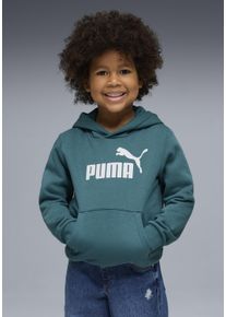 Kapuzensweatshirt Puma "ESS NO. 1 LOGO HOODIE FL PS", Jungen, Gr. 104, emerald ice, Fleece, Obermaterial: 66% Baumwolle, 34% Polyester, bedruckt, regular fit normal, angesetztes B&uuml;ndchen, Sweatshirts Kapuzensweatshirt, f&uuml;r Kinder, Regular Fit, mit K&auml;ngurutasche, mit Jerseyfutter