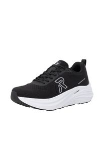 Plateausneaker RIEKER SPORT, Damen, Gr. 43, schwarz, Textil, unifarben, Schuhe Plateausneaker, Freizeitsneaker, Halbschuh, Schn&uuml;rschuh mit Plateau