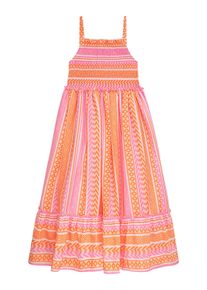 Sommerkleid DANAMADE "DANAMADE Dresses DLUNA", M&auml;dchen, Gr. 104, orange, Obermaterial: 100% Polyester. Futter:100% Baumwolle, Kleider Sommerkleid