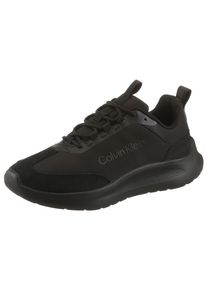 Sneaker Calvin Klein "LIGHT EVA RUNNER", Herren, Gr. 39, schwarz, Leder, Textil, unifarben, Basic, Schuhe Sneaker, Freizeitsneaker, Halbschuh, Schn&uuml;rschuh mit CK-Logo