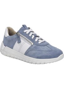 Keilsneaker Josef Seibel "Gabby 01", Damen, Gr. 39, slate blau, Leder, kontrastfarbene Details, Schuhe Keilsneaker, Freizeitschuh, Halbschuh, Schn&uuml;rschuh in H-Weite (=sehr weit)