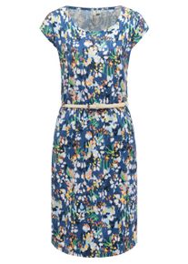 Shirtkleid Ragwear "Sommerkleid Lilithe YOUMODO", Damen, Gr. M, N-Gr, blau (indigo blau26), Obermaterial: 50% Baumwolle CO. 50% Modal CMD., Kleider Shirtkleid