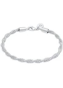 Armband Elli Premium "Kordel Gedreht Elegant Basic 925 Silber" Gr. 18, silber, Armb&auml;nder, Damen, 18cm, ohne Stein, Silber 925 (Sterlingsilber), Armband