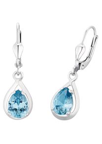 Paar Ohrh&auml;nger Amor "2017160", blau (silberfarben,blau, blau), Ohrringe, Damen, Silber 925 (Sterlingsilber), Paar Ohrh&auml;nger, mit Aquamarin