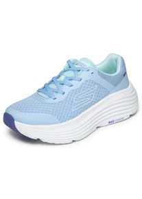Sneaker Skechers "MAX CUSHIONING", Damen, Gr. 39, hellblau, Lederimitat, Mesh, Schuhe Sneaker, Laufschuh, Sportschuh, Schn&uuml;rschuh, Freizeitschuh mit Max Cushioning