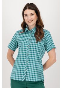 Outdoorbluse DEPROC Active "SUDBURY II WOMEN", Damen, Gr. 36/38 (M), blau, check, 95% Polyester; 5% Elasthan, Blusen Outdoorbluse, auch in Gro&szlig;en Gr&ouml;&szlig;en erh&auml;ltlich