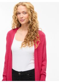 Longstrickjacke Vila "VIRIL LONG L/S KNIT CARDIGAN - NOOS", Damen, Gr. L, jazzy detail:schwarz melange, Feinstrick, Obermaterial: 50% Viskose, 28% Polyester, 22% Nylon, meliert, regular fit lang, tiefer V-Ausschnitt, Strickjacken Longstrickjacke, Viskosemischung, regular fit