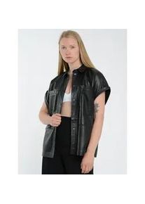 Jagger & Evans Blusentop JAGGER & EVANS "42021279", Damen, Gr. XS, schwarz, Obermaterial: 100% Lammleder, Blusen Blusentop