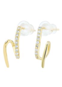 Adelia&acute;s Paar Ohrstecker ADELIA&acute;S "Damen Ohrringe &iquest; Ohrstecker aus 925 Silber mit Zirkonia", gold, Ohrringe, Damen, Silber 925 (Sterlingsilber), Paar Ohrstecker