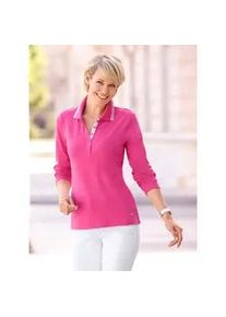 Poloshirt Casual Looks "Poloshirt", Damen, Gr. 42, pink (fuchsia), 95% Baumwolle, 5% Elasthan, unifarben, Shirts