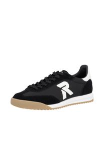 Sneaker RIEKER SPORT, Herren, Gr. 48, schwarz, Synthetik, Textil, Veloursleder, Schuhe Sneaker, Hallenschuh, Sportschuh, Freizeitsneaker, Schn&uuml;rschuh mit Profil