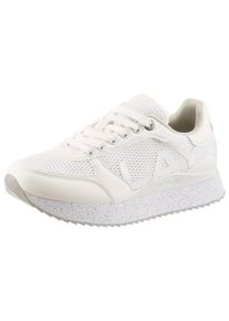 Plateausneaker Replay, Damen, Gr. 40, wei&szlig;, Lederimitat, Textil, Schuhe Plateausneaker, Trend-Sneaker, Freizeitschuh, Halbschuh mit Logoschriftzug seitlich