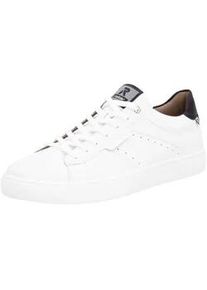 Sneaker Rieker SPORT, Herren, Gr. 42, schwarz-wei&szlig; (wei&szlig;, schwarz), Leder, Schuhe Sneaker, Freizeitschuh, Halbschuh, Schn&uuml;rschuh mit Soft-Einlage