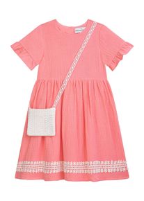 Sommerkleid DANAMADE "DANAMADE Dresses DLEONIE", M&auml;dchen, Gr. 152, flamingo, Obermaterial: 100% Baumwolle. Futter: 100% Baumwolle, Kleider Sommerkleid