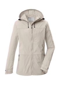 G.I.G.A. by Killtec Funktionsjacke "GS 17 WMN JCKT", Damen, Gr. 46, hellbeige, Obermaterial: 100% Polyester;Futter: 80% Polyester, 20% Baumwolle, G.I.G.A. DX BY KILLTEC, Jacken Funktionsjacke, Leichte, schnelltrocknende Damenjacke mit verstellbarer Kapuze