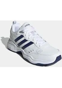 Sneaker Adidas SPORTSWEAR "STRUTTER", Herren, Gr. 38,5, wei&szlig; (cloud wei&szlig;, dunkelblau, matte silber), Baumwolle, Synthetik, Textil, Schuhe Sneaker
