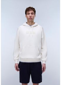 Kapuzensweatshirt Napapijri, Herren, Gr. XL, wei&szlig; whisper, Obermaterial: 90% Baumwolle, 10% Polyester, normal, Rundhals, Sweatshirts Kapuzensweatshirt