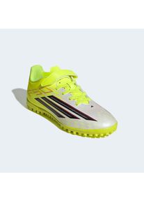 Fu&szlig;ballschuh adidas Performance "F50 CLUB KLETTVERSCHLUSS TURF KIDS", Kinder, Gr. 30, team solar gelb 2, core schwarz, lucid rot, Synthetik, Textil, Schuhe Fu&szlig;ballschuh, f&uuml;r Kunstrasen, Hart- und Aschenpl&auml;tze, f&uuml;r Kinder & Jugendliche
