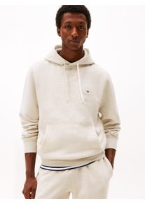 Hoodie Tommy Hilfiger "ESS SEASONAL FLEECE HOODY mit Kapuze und K&auml;ngurutasche", Herren, Gr. XL, beige (oatmilk), Sweatware, Obermaterial: 60% Baumwolle, 40% Polyester, meliert, bequem h&uuml;ftlang, elastischer Bund, Sweatshirts Hoodie, unifarben, casual, regular fit, Baumwollmix, Kapuze