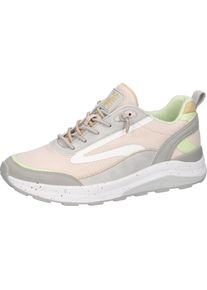 Waldl&auml;ufer Slip-On Sneaker WALDL&Auml;UFER "H-CHARLIE", Damen, Gr. 6 (39), sand, grau, hellgr&uuml;n, Lederimitat, Textil, kontrastfarbene Details, Schuhe Slip-On Sneaker, Schlupfschuh, Bequemschuh in Komfortweite H (= sehr weit)