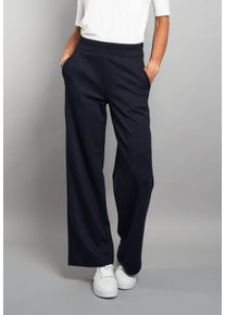 Stoffhose Seidel Moden, Herren, Gr. 40, N-Gr, nachtblau, Single Jersey, Obermaterial: 50% Polyester, 45% Viskose, 5% Elasthan, unifarben, Basic, normal lang, Hosen Stoffhose, MADE IN GERMANY