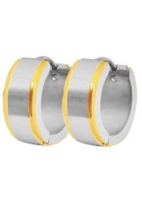 Adelia&acute;s Paar Creolen ADELIA&acute;S "Damen Ohrringe &iquest; Klappcreole aus Edelstahl", silber, Ohrringe, Damen, Edelstahl, Paar Creolen