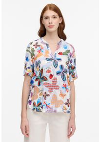 Longbluse Eterna "LOOSE FIT", Damen, Gr. 42, blau (hellblau), 100% Viskose, Blusen Longbluse