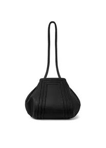 Schultertasche Gretchen, Damen, Gr. B/H/T: 27cm x 24cm x 14cm, schwarz, Leder, unifarben, Taschen Schultertasche, aus italienischem Kalbsleder