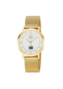 Funkuhr MASTER TIME "Advanced", gold (goldfarben), Armbanduhren, Damen, Funkuhr, Quarzuhr, Armbanduhr, Damenuhr, Edelstahlarmband, analog, digital