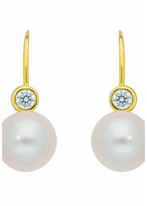 Adelia&acute;s Paar Ohrh&auml;nger ADELIA&acute;S "333 Gold Boutons mit Zirkonia", gold, Ohrringe, Damen, mit Zirkonia, Gelbgold 333, Paar Ohrh&auml;nger