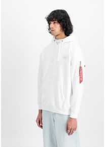 Hoodie Alpha Industries "Backprint Hoodie ", Herren, Gr. L, wei&szlig;, Obermaterial: 80% Baumwolle, 20% Polyester, regular fit, Sweatshirts Hoodie