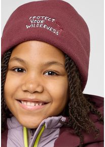 Beanie Jack Wolfskin "WILDERNESS BEANIE K", Kinder, Gr. M, lila (boysenberry), Obermaterial: 87% Polyester, 13% sonstige Fasern. Futter: 100% Polyester, M&uuml;tzen Beanie
