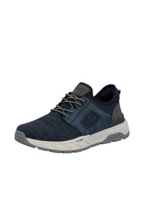 Slip-On Sneaker Rieker, Damen, Gr. 46, dunkelblau, grau, Lederimitat, Textil, Schuhe Slip-On Sneaker, Slipper, Schlupfschuh, Halbschuh, Freizeitsneaker mit Gummizug