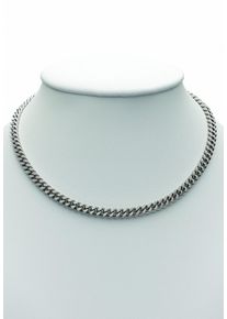 Adelia&acute;s Edelstahlkette ADELIA&acute;S "Edelstahl Flach Panzer Halskette 50 cm &Oslash; 4,9 mm" Gr. 50, silber, Halsketten, Damen, Edelstahl, Edelstahlkette