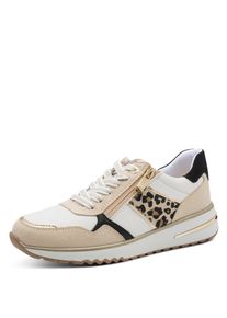 Keilsneaker Marco Tozzi, Damen, Gr. 40, wei&szlig; kombiniert, Synthetik, Textil, kontrastfarbene Details, Schuhe Keilsneaker, Freizeitschuh, Halbschuh, Schn&uuml;rer, praktischer Au&szlig;enrei&szlig;verschluss