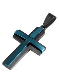 Adelia&acute;s Kreuzanh&auml;nger ADELIA&acute;S "Unisex Anh&auml;nger &iquest; Kreuz Kreuzanh&auml;nger aus Edelstahl", blau, Schmuckanh&auml;nger, Damen, Edelstahl, Kreuzanh&auml;nger