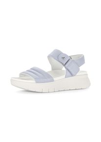 Riemchensandale Gabor, Damen, Gr. 39, hellblau, Glattleder, Schuhe Riemchensandale, Plateau, Sandalette mit Ziern&auml;hten und Niete