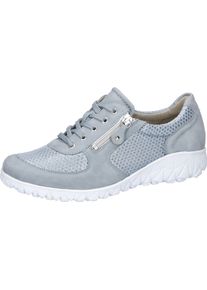 Waldl&auml;ufer Schn&uuml;rschuh WALDL&Auml;UFER "HAVY-Soft", Damen, Gr. 7,5 (41), hellblau, Nubukleder, Textil, Schuhe Schn&uuml;rschuh, Freizeitschuh, Halbschuh, Komfortschuh mit Rei&szlig;verschluss, H-Weite