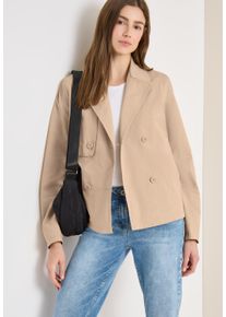 Kurzjacke Cecil, Damen, Gr. XL (44), crispy camel, Web, Obermaterial: 100% Baumwolle. Futter: 100% Polyester, unifarben, l&auml;ssig geschnitten h&uuml;ftlang, V-Ausschnitt, Jacken Kurzjacke, Trenchcoat mit Reverskragen, Topseller