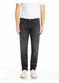 Straight-Jeans Replay "GROVER", Damen, Gr. 32, L&auml;nge 36, schwarz delav&eacute;, Denim/Jeans, Obermaterial: 99% Baumwolle, 1% Elasthan, straight fit lang, Jeans Straight-Jeans, in vielen verschiedenen Waschungen, mit Stretch