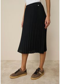 Plisseerock Tamaris, Damen, Gr. 44, schwarz, Web, Obermaterial: 100% Polyester. Futter: 100% Polyester, unifarben, figurumspielend wadenlang, R&ouml;cke Plisseerock, mit elastischem Bund