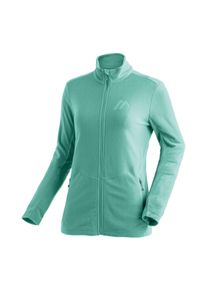 Fleecejacke Maier Sports "Denise Jacket W", Damen, Gr. 36, hellmint, 100% Polyester, hoch geschlossener Ausschnitt, Jacken Fleecejacke, Damen Midlayer, atmungsaktiv schnelltrocknend, Full-Zip, Regular fit