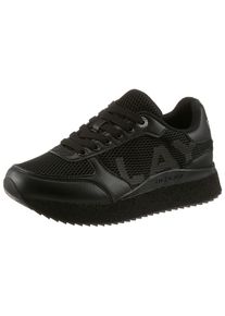 Plateausneaker Replay, Damen, Gr. 40, schwarz, Lederimitat, Textil, unifarben, Schuhe Plateausneaker, Trend-Sneaker, Freizeitschuh, Halbschuh mit Logoschriftzug seitlich