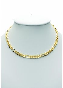 Adelia&acute;s Silberkette ADELIA&acute;S "vergoldet Figaro Halskette 50 cm &Oslash; 5,8 mm" Gr. 50, gold, Halsketten, Damen, Silber 925 (Sterlingsilber), Silberkette