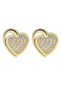 Adelia&acute;s Herzanh&auml;nger ADELIA&acute;S "Damen Anh&auml;nger &iquest; Herzanh&auml;nger aus 925 Silber mit Zirkonia", gold, Schmuckanh&auml;nger, Damen, Herzanh&auml;nger