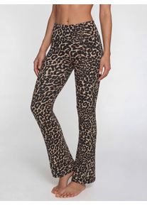 active by Lascana Leggings LASCANA ACTIVE, Damen, Gr. XL (48/50), N-Gr, leo gemustert, Obermaterial: 95% Baumwolle, 5% Elasthan, bequem lang, Hosen Leggings, Breites B&uuml;ndchen und ausgestellte Beine, Topseller