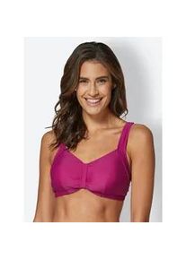 Bustier-Bikini-Top feel good, Damen, Gr. 48, Cup B, pink (magenta), Elasthan, Polyamid, Bikini-Oberteile