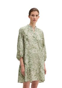 Marc O'Polo Sommerkleid MARC O'POLO, Damen, Gr. 36, N-Gr, multi, fresh sage, Web, Obermaterial: 57% Baumwolle, 43% Lyocell, loose fit knielang, V-Ausschnitt, Kleider Sommerkleid, loose fit aus bedrucktem Light-Popeline, ungef&uuml;ttert